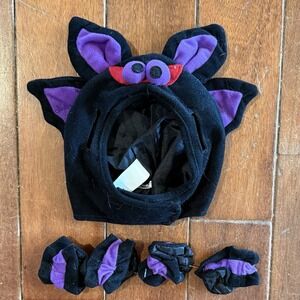 5pc Count Dracula‎ Monster Vampire Bat Halloween Pet Dog Cat Costume Sz S